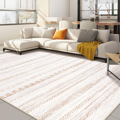 Area Rug Living Room Rugs: 5x7 Washable Boho Large Neutral Farmhouse Soft Moroccan Stain Resistant Indoor Floor Carpet for Bedroom Nursery Kids Playroom Office Dining Room Home House Decor- Brown - Image 1