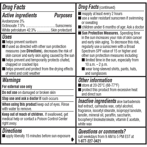 ChapStick Moisturizer Original Lip Balm Tubes, SPF 15 and Skin Protectant - 0.15 Oz, 3 Count (Pack of 1) - Image 2