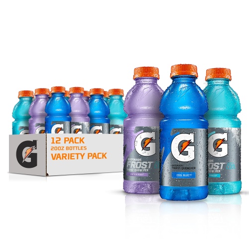 Gatorade Original Thirst Quencher 3-Flavor Frost Variety Pack, 20 Fl Ounce - Pack of 12 - Image 1