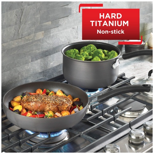 T-fal Ultimate Hard Anodized Nonstick Roasting Pan 16 Inchx13 Inch Roaster Pan, Pots and Pans, Cookware Black - Image 5