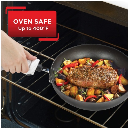 T-fal Ultimate Hard Anodized Nonstick Roasting Pan 16 Inchx13 Inch Roaster Pan, Pots and Pans, Cookware Black - Image 2