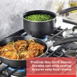 T-fal Signature Nonstick Cookware Set 12 Piece Oven Safe 350F Pots and Pans, Dishwasher Safe Black - Image 6