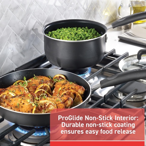 T-fal Signature Nonstick Cookware Set 12 Piece Oven Safe 350F Pots and Pans, Dishwasher Safe Black - Image 6